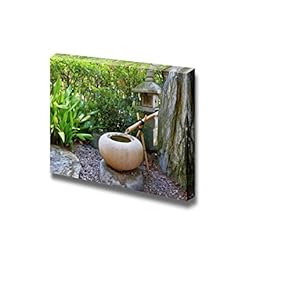 Canvas Prints Wall Art - Beautiful Scenery/Landscape Japanese Garden in Monte Carlo, Monaco | Modern Wall Decor/Home Decoration Stretched Gallery Canvas Wrap Giclee Print & Ready to Hang - 12" x 18"