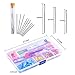 Knitting Needles Set-18 Pairs 18 Sizes Bamboo Circular Knitting Needles with Colored Tube 36 Pcs 18 Sizes Single Pointed Bamboo Knitting Needles 12 Pcs 12 Sizes Crochet Hooks Set Weaving Knitting Kits