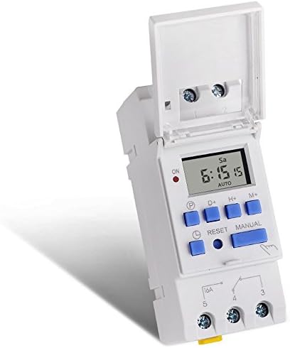SINOTIMER Electronic 7 Days Programmable Digital TIME SWITCH Weekly Relay Timer Control AC 110V 16A Din Rail Mount