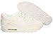 Nike Men's Air Max 90 Leather White/White Running Shoe 8 Men US