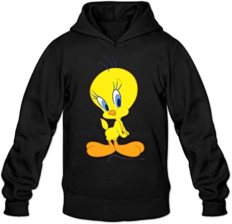 Greenday Men's Hoodie Tweety Yellow Bird Size XL Black