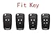 ROYALFOX(TM 2 3 4 5 Buttons Carbon Fiber Silicone flip Remote Key Fob case Cover for Chevrolet Camaro Cruze Equinox Malibu SS Sonic Spark Volt,Buick Lacrosse Encore GL8 Regal Excelle (Black)