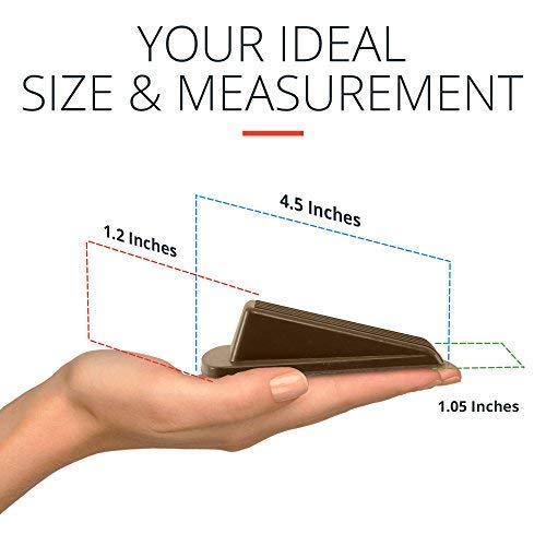 image for Home Premium Rubber Door Stopper - Multi Surface Door Stop Wedge with 