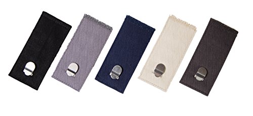 Fabric Pants Extenders (Dress Pants Hooks) - Hook & Bar (Clasp) Waist Extenders for Slacks, Trousers, Khakis and Pants by Comfy Clothiers