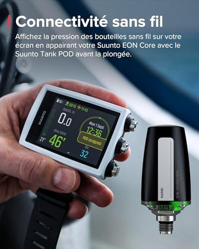 Dive EON CORE Montre de Plongée Numérique avec Écran Couleur Facile à Lire, Étanche à 80m, Ordinateur Sous-Marine avec Fonctions de Réveil, Chronomètre, Météo, Boussole, Batterie Rechargeable