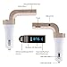 Car Transmitter, LEDMO Bluetooth FM Transmitter Radio Adapter with USB Port , Wireless Car Charger for Smartphone - Gold