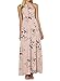 ZESICA Women's Halter Neck Floral Print Backless Split Beach Party Maxi Dress