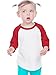 Kavio Infant Jersey Contrast Raglan 3/4 Sleeve White/Red 18M