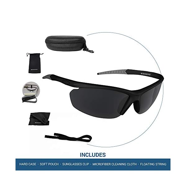Polarized UV400 Sport Sunglasses AntiFog Ideal for Driving or Sports
