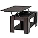 Go2buy Modern Lift Top Tea Coffee Table w/ Hidden Storage Compartment & Under Shelf Espresso Living Room Furniture