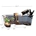 Turtle Tank Aquarium,Reptile Habitat,Turtle Habitat Terrapin Lake Reptile Aquarium Tank with Platform Plants for Crayfish Crab (Black)(Excluding Accessories)