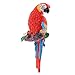MagiDeal Simulation Parrot Bird Sculpture Wall Hanging Macaw Resin Crafts Handmade - Red #2
