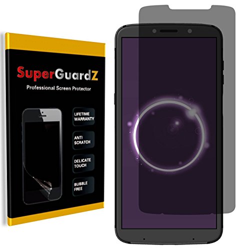 [2-Pack] Motorola Moto Z3 / Motorola Moto Z3 Play Screen Protector [Privacy Anti-Spy], SuperGuardZ, Anti-Glare, Anti-Scratch, Anti-Bubble [Lifetime Replacement]