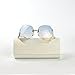 MINCL/unique Design Rimless Sunglasses Clear and Color With Box (gold, blue)
