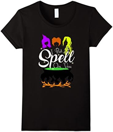 Womens I Put A Spell On You Halloween Shirt for Women XL Black