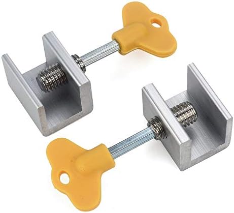 Wllsagl Xouwvpm 4 Pcs Sliding Window Locks Set - Adjustable Aluminum Sliding Door Locks Window Door Frame Security Locks with Keys for Patio, Closet, Baby Child Safety (Silver)
