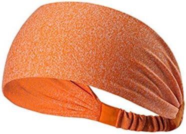 Sumen Women Cotton Turban Head Warp Sport Yoga Elastic Headbandnd (50cm (Elastic), Orange)
