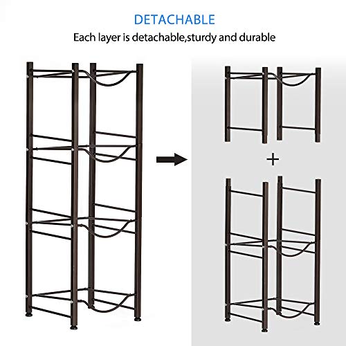 Nandae Water Cooler Jug Rack, 4-Tier Heavy Duty Water Bottle Holder Storage Rack for 5 Gallon Water Dispenser, Save Space