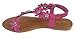 Elegant Women's Fashion Pink Hawaiian Flowers Gladiator Flat Sandals