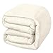 Super Cozy Soft Premium Plush Flannel Fleece Thermal Blanket - King Ivory Throw Lightweight Summer Time Blanket Adult, Perfect for Layering Any Bed, Machine Washable (108