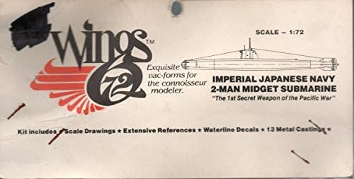Vac Wings 1:72 IJN 2-Man Midget Submarine WWII Vacu-Form Model Kit #1