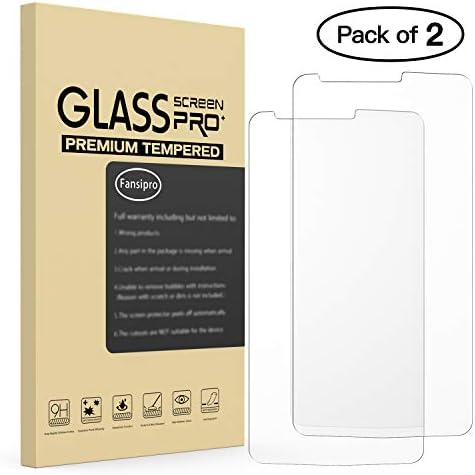 Fansipro Screen Protector for LG Stylo 3 Plus, Cellphone Accessories - Clear Tempered Glass Film, Lifetime Replacement Warranty (Pack of 2)