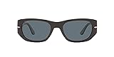 Persol PO3307S Rectangular Sunglasses, Brown/Dark