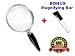 MagniPros® The Classic 3" Magnifying Glass with Powerful 4X Magnification Durable Metal Frame- Ideal for Reading & Low Vision Aids