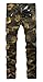 Men's Biker Moto Slim Fit Skinny Distressed Vintage Golden Runway Denim Jeans