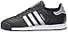 adidas Originals Men's Samoa Retro Sneaker Running Shoe, Black/Metallic Silver/White, 9 M US