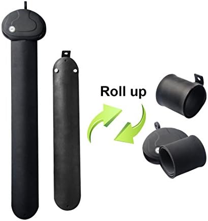 Wolfwhoop BM01 Mountain Bike Tire front and rear curly mudguard with LED Taillight –Bicycle fender set