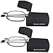 Success Eyewear Reading Glasses 2 Pair Black and Gunmetal Readers Compact Folding Glasses for Reading for Men and Women Case Included Bundle: Set of Black and Gunmetal With 2 Cases 1