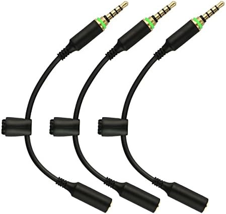 3 Pack iPhone Replacement LifeProof Aux Auxiliary Headphone Adapters / Cables / Connectors for Fre, Nuud and Fre Power Cases , Includes Headphone Jack Covers / Plugs iPhone 6 / 6 Plus / 6s / 6s Plus