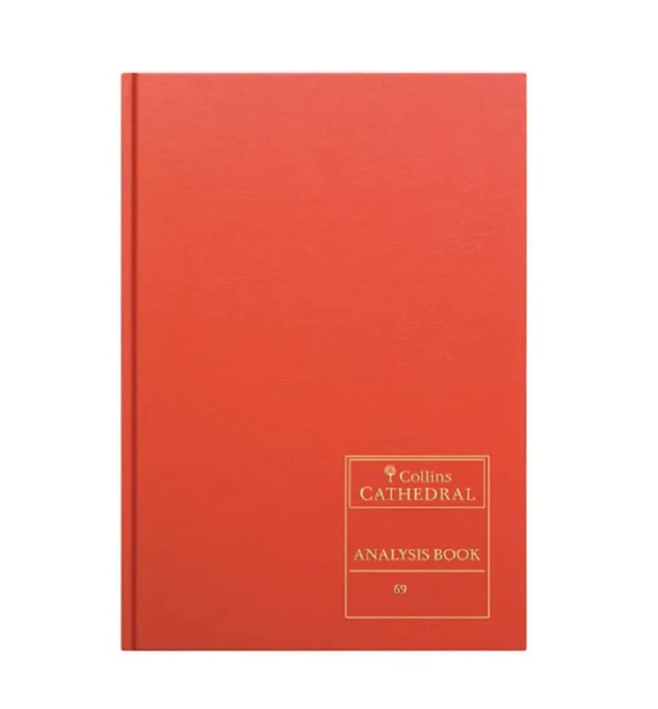 Collins Cathedral Analysis Book 7 Cash Columns 96 Pages 811107/3,Red