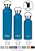MIRA 17 Oz Stainless Steel Vacuum Insulated Water Bottle | Thermos Keeps Drink Cold for 24 hours & Hot for 12 hours, Doesn't Sweat | Large Powder Coated Flask with 2 Lids | Hawaiian Blue