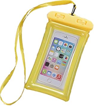 Amazon ピットライフ 水に浮く スマホ 完全 防水ケース イエロー 全機種対応 Iphone アクオス Xperia Oppo エクスペリア カバー ケース 小物入れ 防塵 防水ポーチ スマートフォン お風呂 海 プール 水中撮影 ピットライフ スポーツ アウトドア
