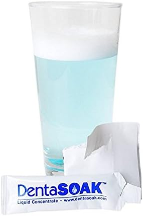 DentaSOAK Mouthpiece, Retainer, Denture, Appliance Cleaner โ 100% Safe - Persulfate Free โ Non-Toxic & Alcohol Free โ 1 Month Supply โ Mint Scented