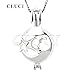 NY Jewelry 925 Sterling Silver Star and Moon Cage Pendants for Pearl, Pearl Cages for Pearl DIY Jewelry Making