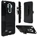 LG G Stylo / LG G Stylus (LS770) Case, E LV LG G Stylus Sprint Case - Shock-Absorption / High Impact Resistant Black Dual Layer Armor Holster Defender Full Body Protective Case Cover with Kickstand and Belt Swivel Clip for LG G Stylo / LG G Stylus (LS770) Sprint