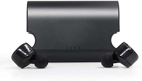 X2T Mini Invisible Truly Wireless Bluetooth V4.2 Stereo Surround Sound Earbud Charger Dock Organizer With Microphone Recharger iPhone, Samsung, Android, IOS (Black)