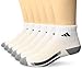 adidas Boys' YTH VERT Stripe 6-Pack Quarter, White/Black/Light Onix, Medium