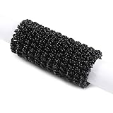 Spiral Hair Ties 12pcs No Crease Elastic Ponytail Holders Hair Ring Phone Cord Traceless Hair Rubber Bands Suitable for All Hair Types Black color