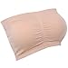 HOVEOX Women's Plus Size Padded Bandeau Strapless Bras Stretch Seamless Tube Top Bra (Large,White+Nude)