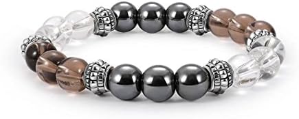 Beads Bracelets Bangle,Hemlock Colorful Natural Stone Beads Chakra Bracelet Bangle Chain Women Jewelry (A)