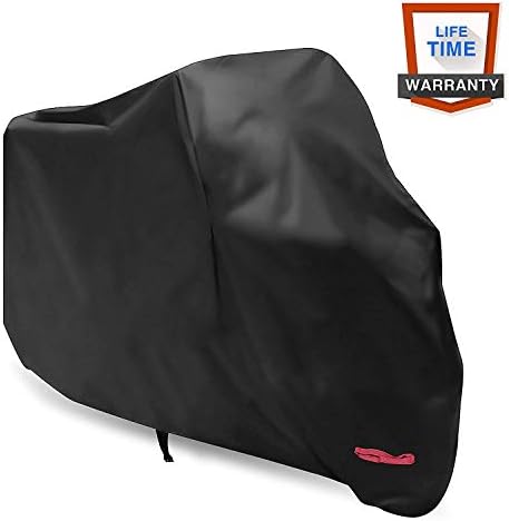 Motorcycle Cover,WDLHQC Waterproof Motorcycle Cover All Weather Outdoor Protection,Oxford Durable & Tear Proof,Precision Fit for 105 inch Motors