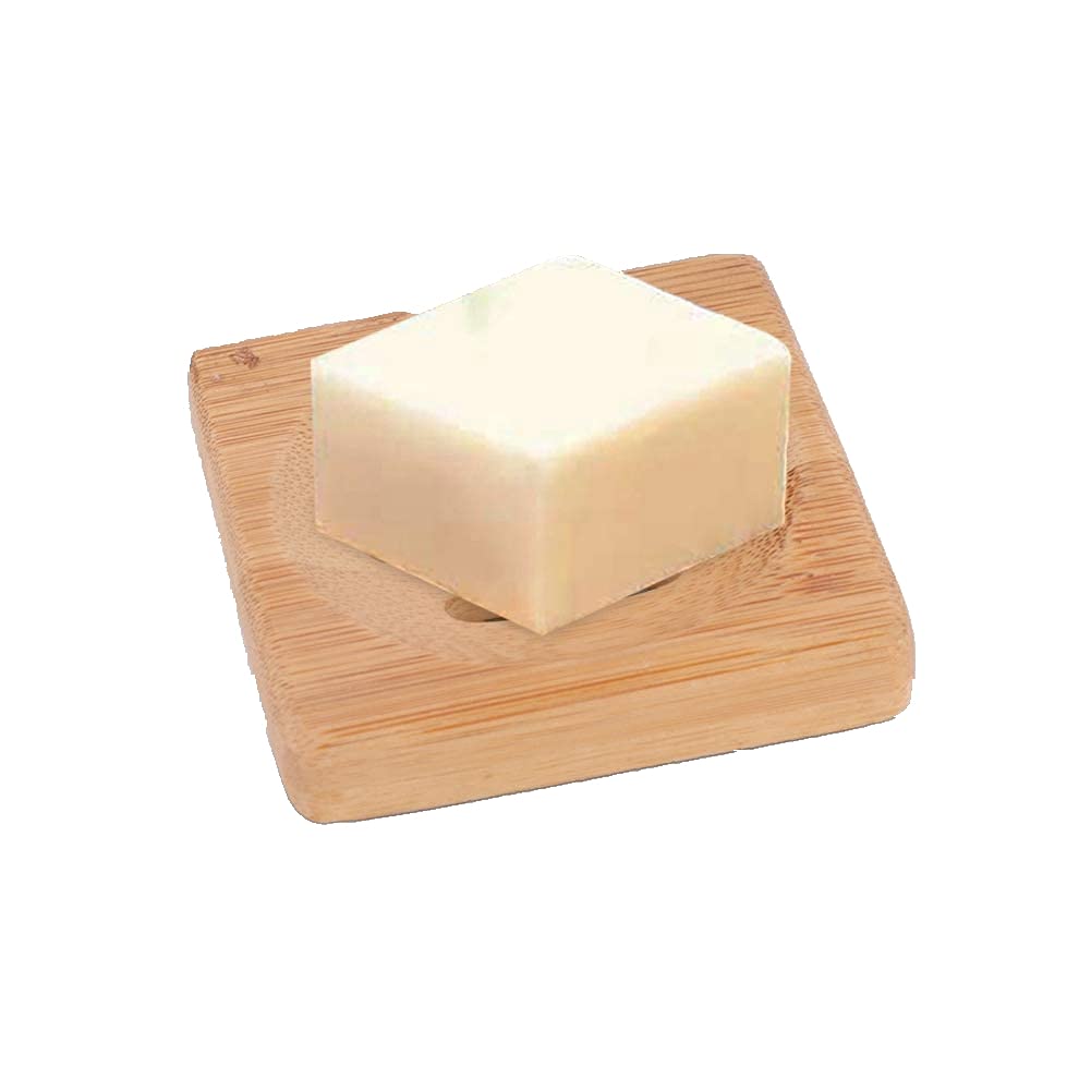 Hakeeta Wood Soap Dish, Natural Red Oak, Square, Water Resistant, Long-lasting Preservation