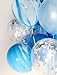 Blue and Silver Party Decoration Marble Confetti Balloons (Thickened 12