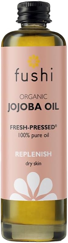 Fushi Organic Jojoba Oil 100ml UK Made Vitamin E Skin Hair Care Vegan