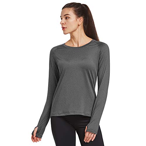 Ogeenier Dames sportshirt met lange mouwen workout running hemd met duimgaten - Image 3