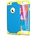 iPhone 6 Case, iPhone 6S Case, 4.7 inch, ULAK Slim Dual Layer Protective Case Fit for Apple iPhone 6 / 6S 4.7 inch Hybrid Hard Back Cover and Soft Silicone - Blue/Yellow